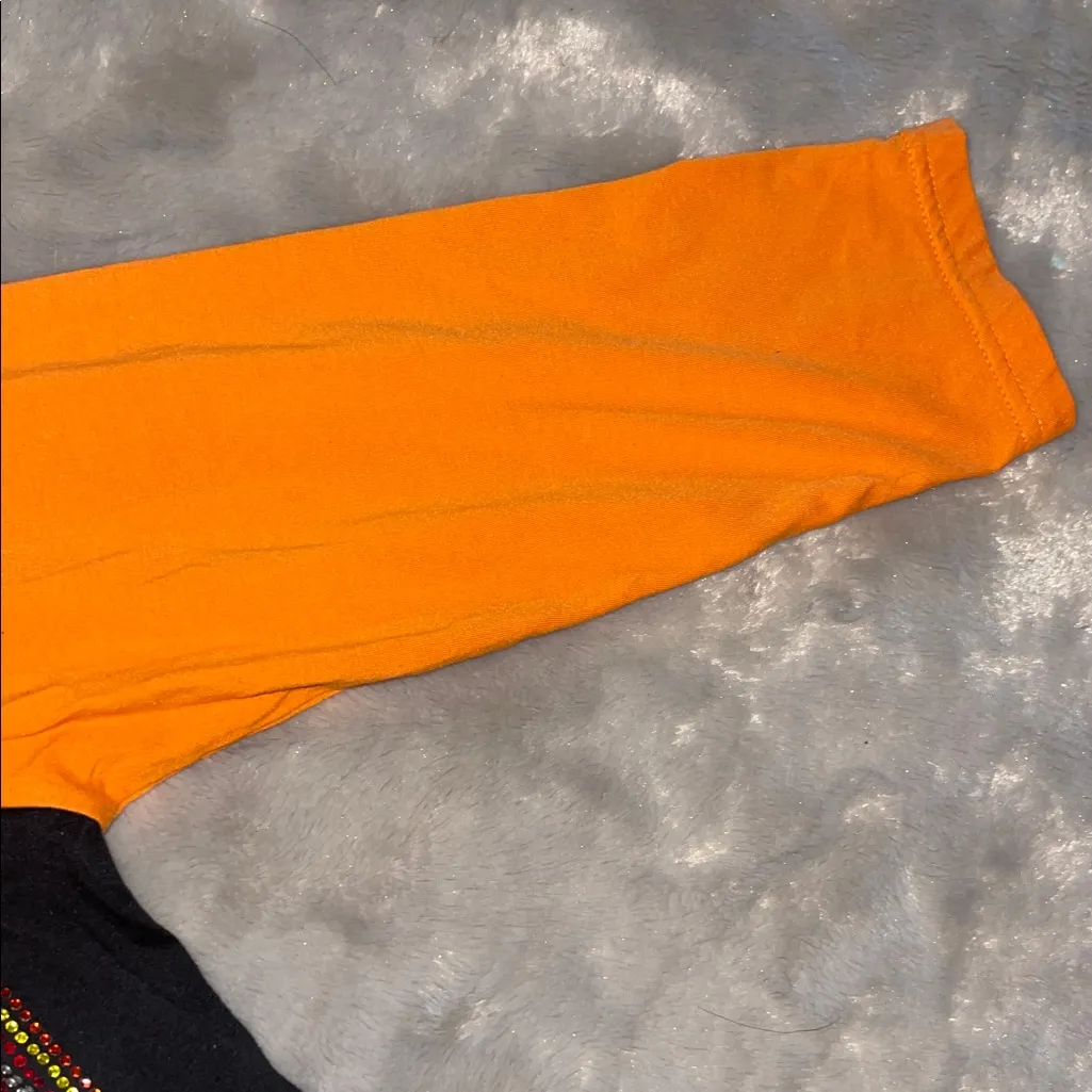 B.O.I Tribal Stripe Shirt S Orange Black Long Sleeve Festival Streetwear - Image 4