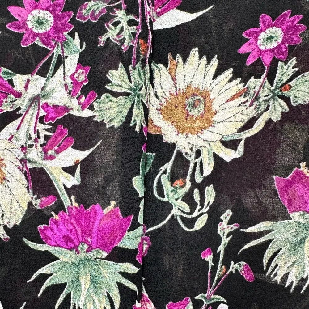 Rachel Rachel Roy Womens Lora Flounce Dress in Black Floral size 14W - Image 11