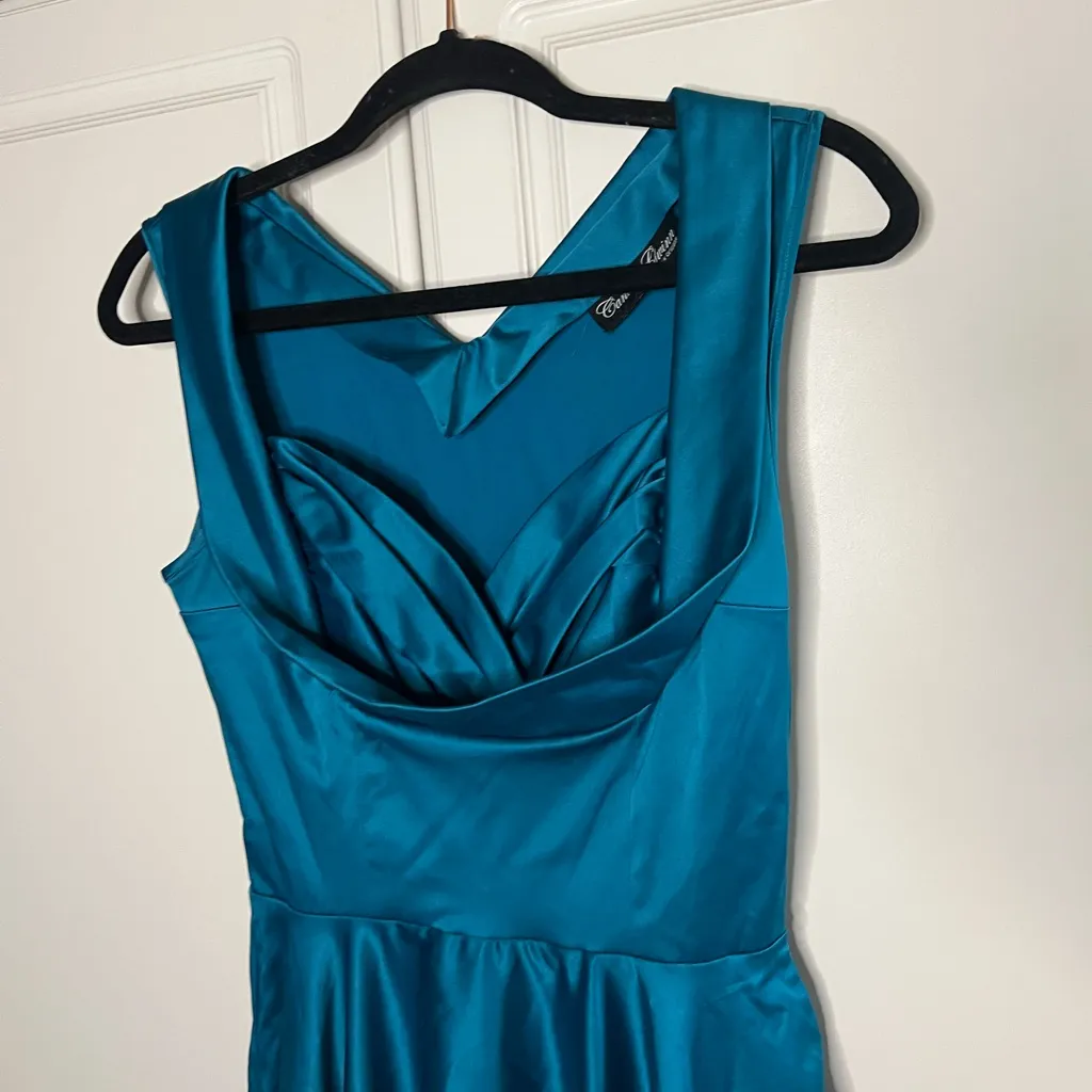 Candice Gwinn 50s Retro Pinup dress Blue Size XS - Image 5