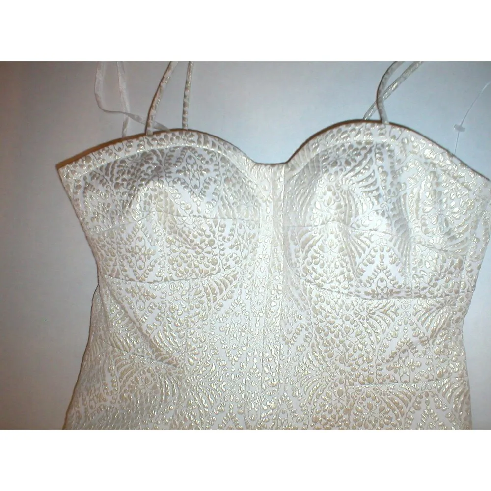 NWT $298 W by Worth Womens 4 Top Designer New York Tank Bustier Gold White USA - Image 2