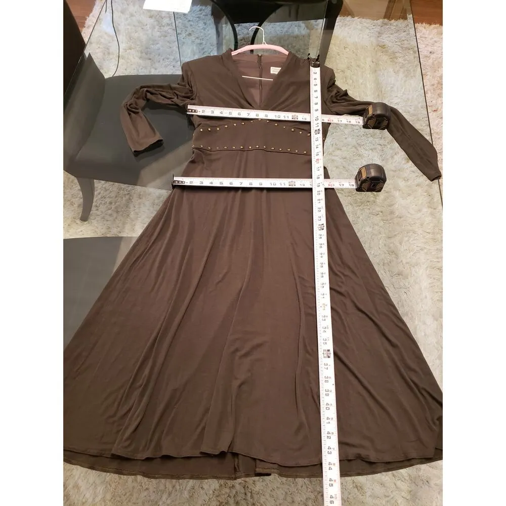 Jessica Howard Fit & Flare Dress Women's 6T Black Studded Waistband Back Zip - Image 7