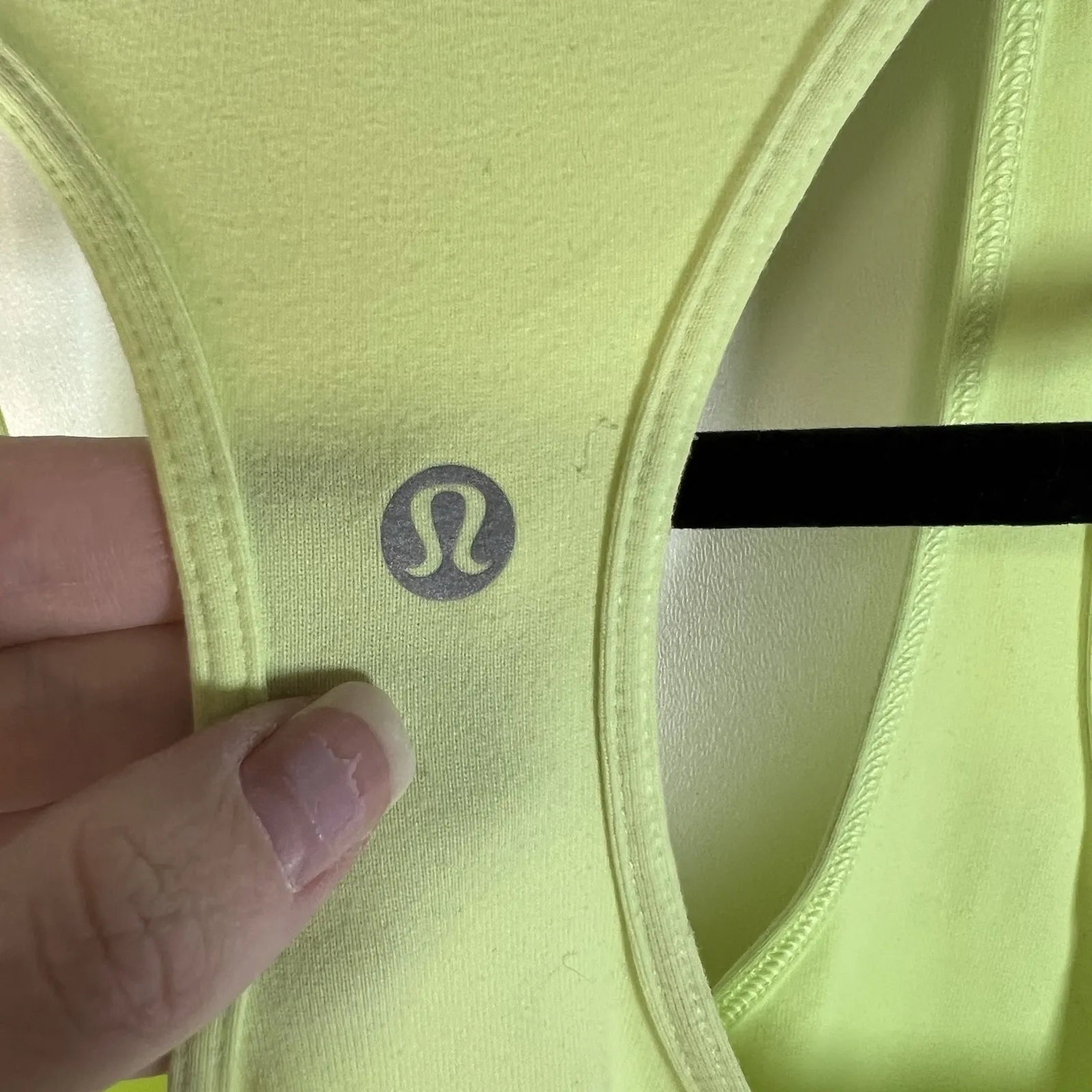 Lululemon Tank Top Womens Medium Neon Green Cool Racerback Athletic Yoga Shirt - Image 7