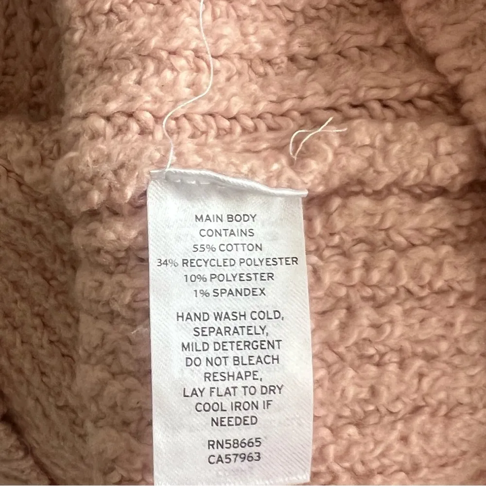 CASLON Women’s Oversized Pink Pullover Cowl Neck Sweater Size L - Image 4