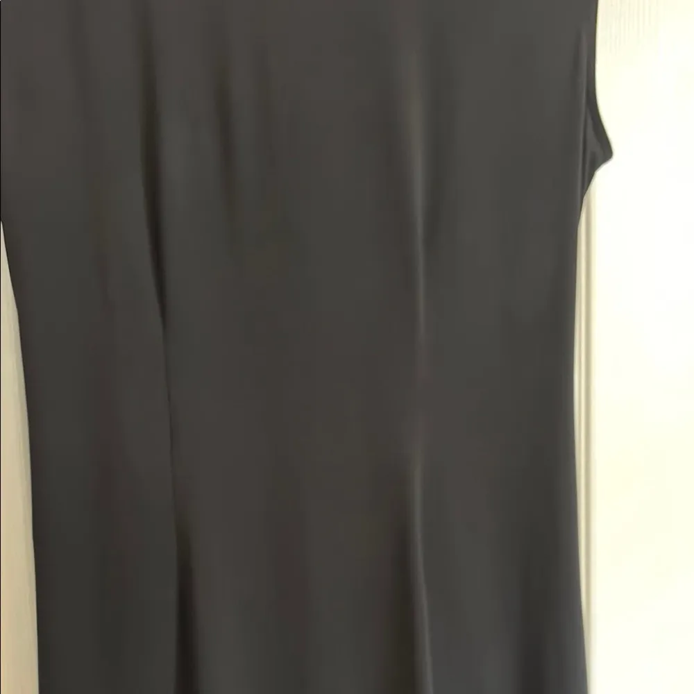 BCBGMaxAzria Sexy! Black Faux wrap Midi Dress size Medium LBD Little Black Dress - Image 8