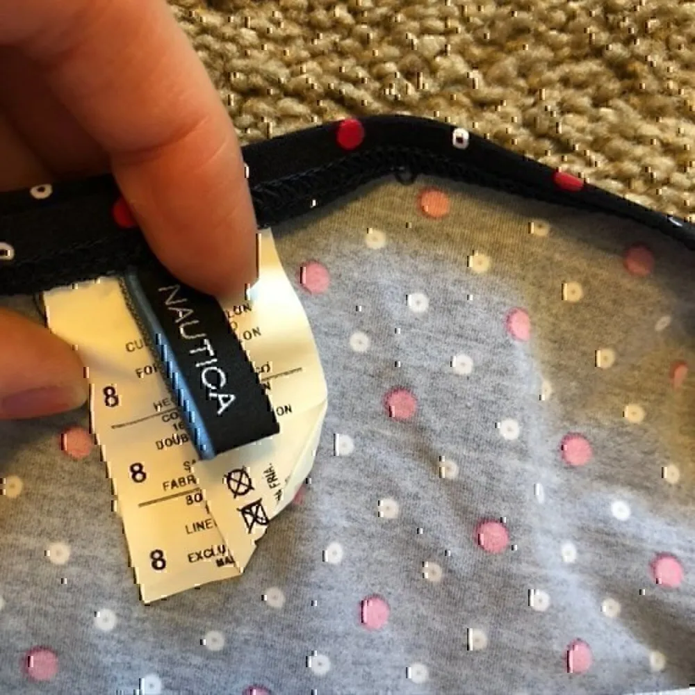 NEW NWT NAUTICA Navy Blue White Red Polka Dot USA Bow Tie Side Bikini BOTTOM 8 - Image 6