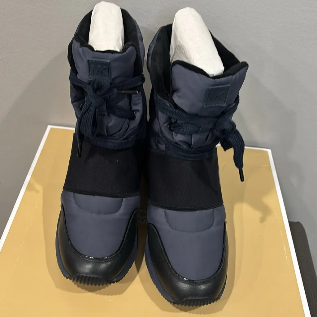 Michael Kors MK Shay Boot Navy Blue Admiral Winter Sneaker Boots sz 9.5 - Image 4