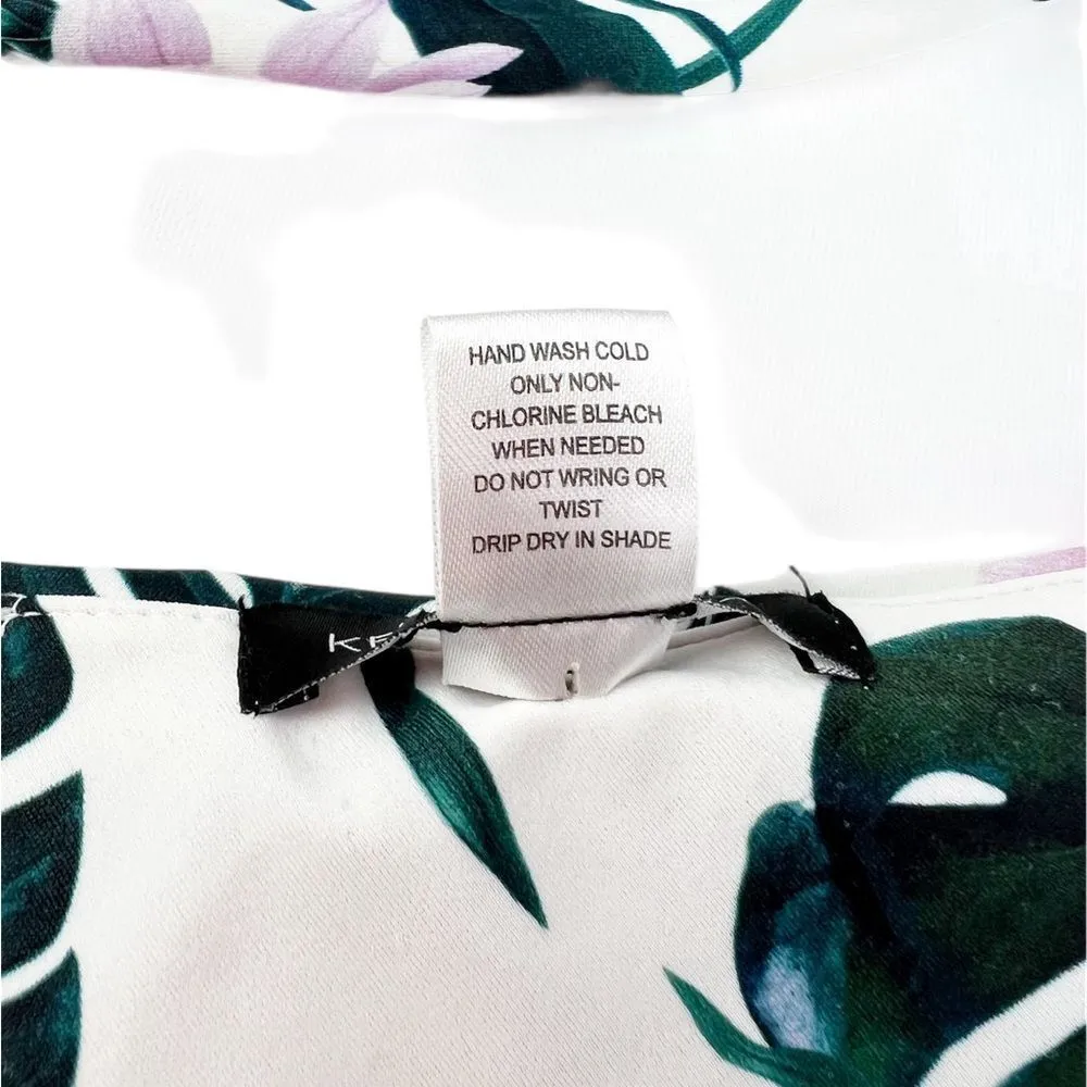 Kendall & Kylie White Tropical Bikini Top Size Small - Image 6