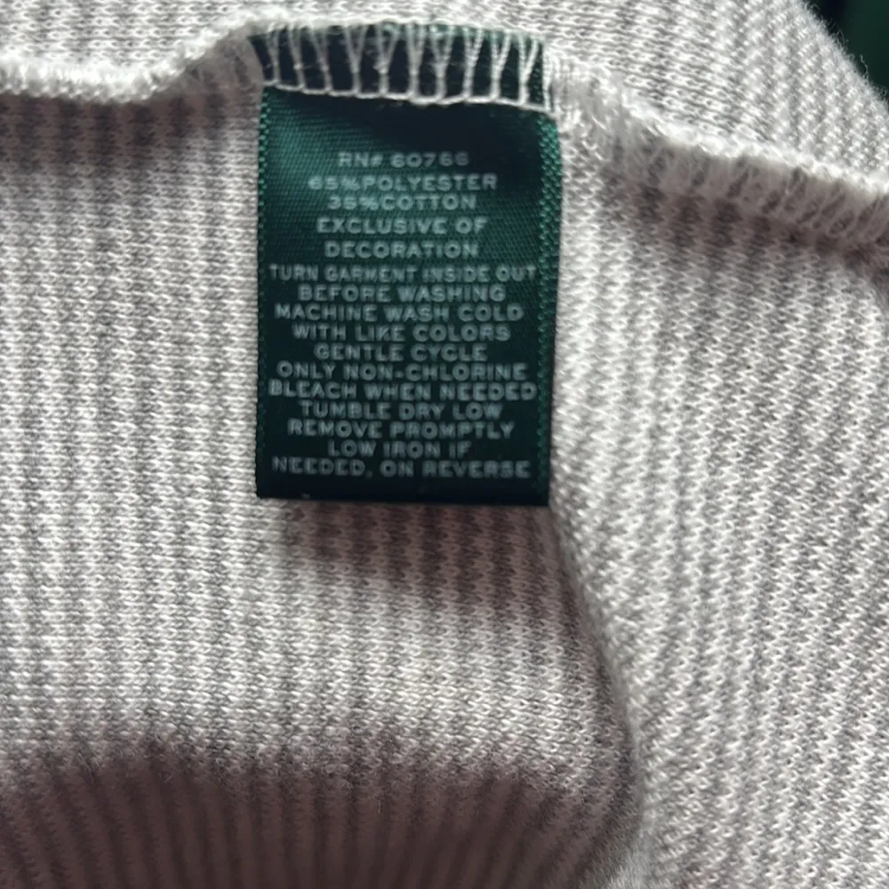 Lauren Ralph Lauren Long sleeve Grey Striped Sleep Shirt Gray - Image 9