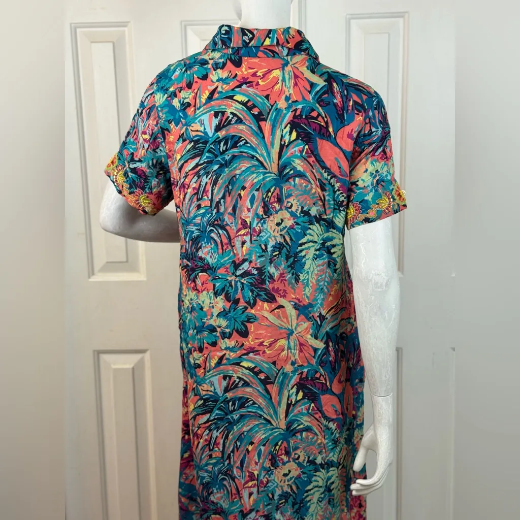 Soft Surroundings Vibrant Floral Coverup - Image 5