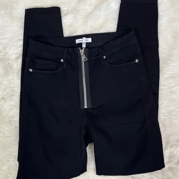 Good American Good Waist Exposed Zipper High Rise Skinny Jeans Size‎ 8/29 - Image 8