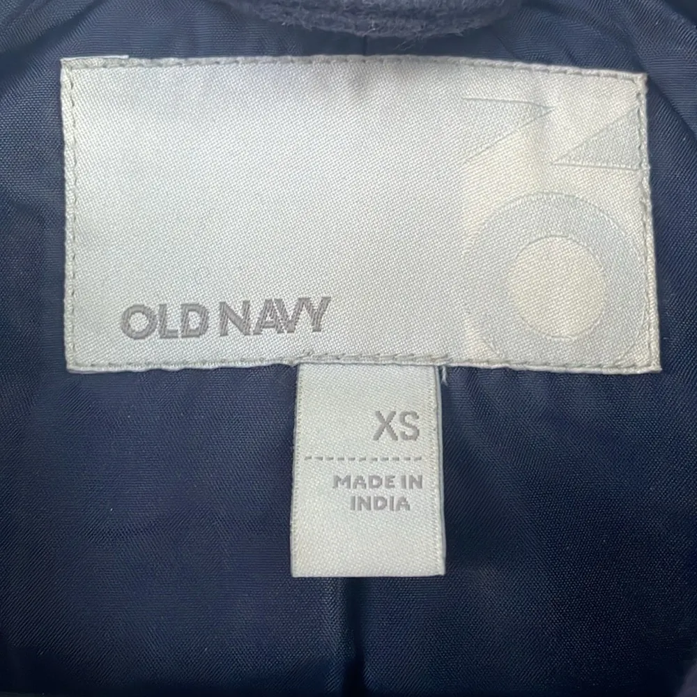 Old Navy 80% Wool Dark Purple Lined Pea Coat with Defined Waistband XS - Image 4