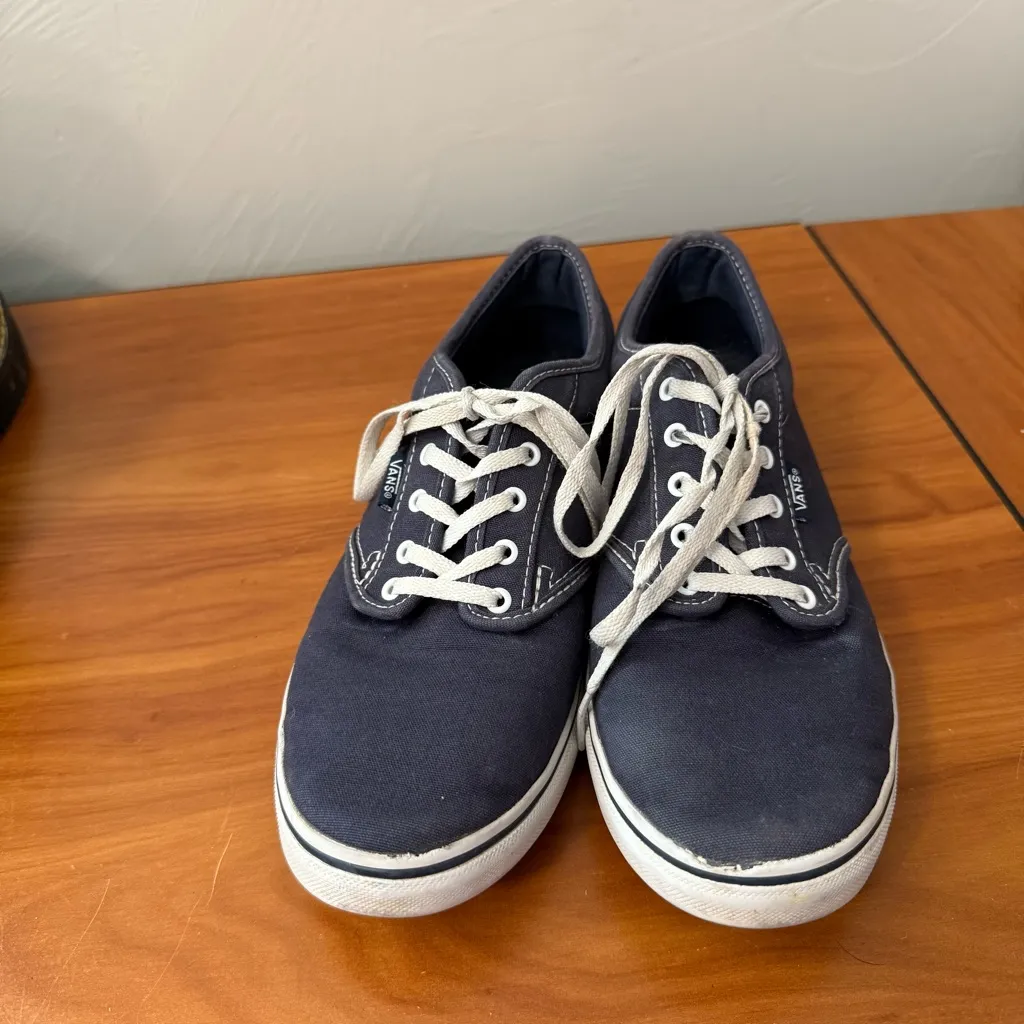 Vans TB4R Women’s Sneaker Navy Blue Lace Up Low Top Skate‎ Casual Canvas 9.5 - Image 2