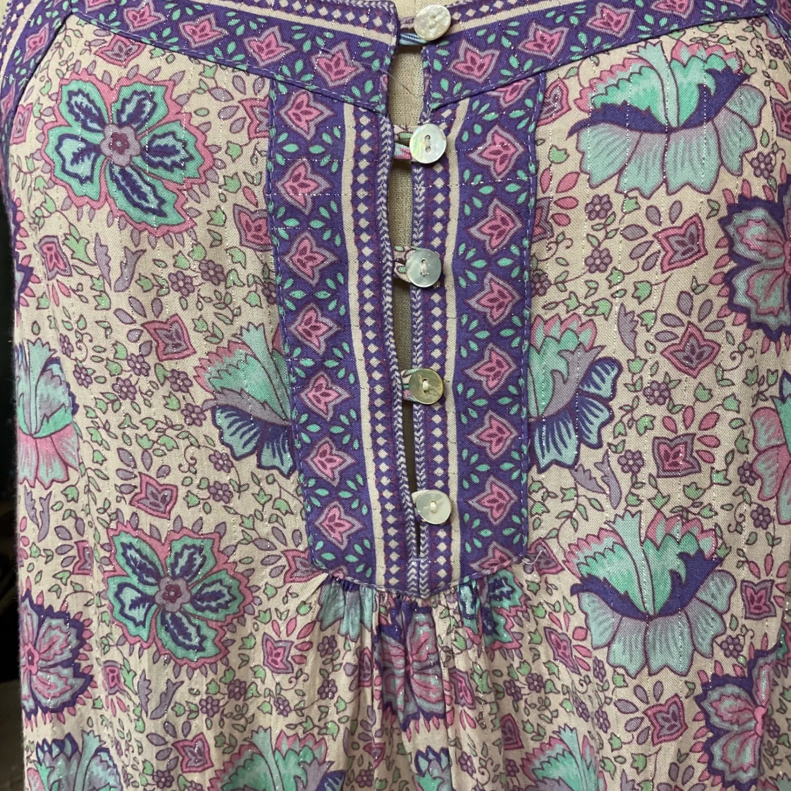 Spell & the Gypsy‎ Collective Button Front Floral Printed Sleeveless Top Size S - Image 10