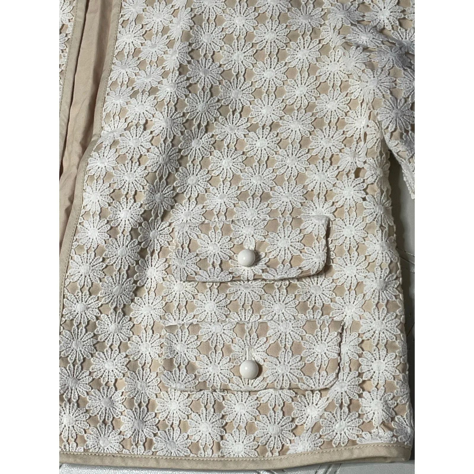 Talbots Daisy Lace Overlay Blazer 8P Skirt 6P Suit Set - Image 11