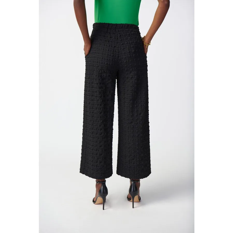 Joseph Ribkoff Textured Checkered Wide Leg Pants - Image 3