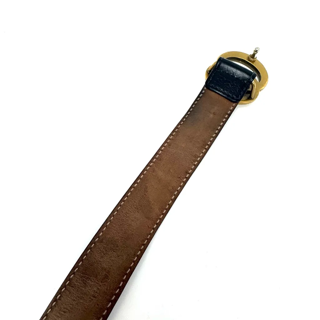 Gucci GG Marmont Black Leather Belt – Gold Buckle, Iconic Style - Image 4