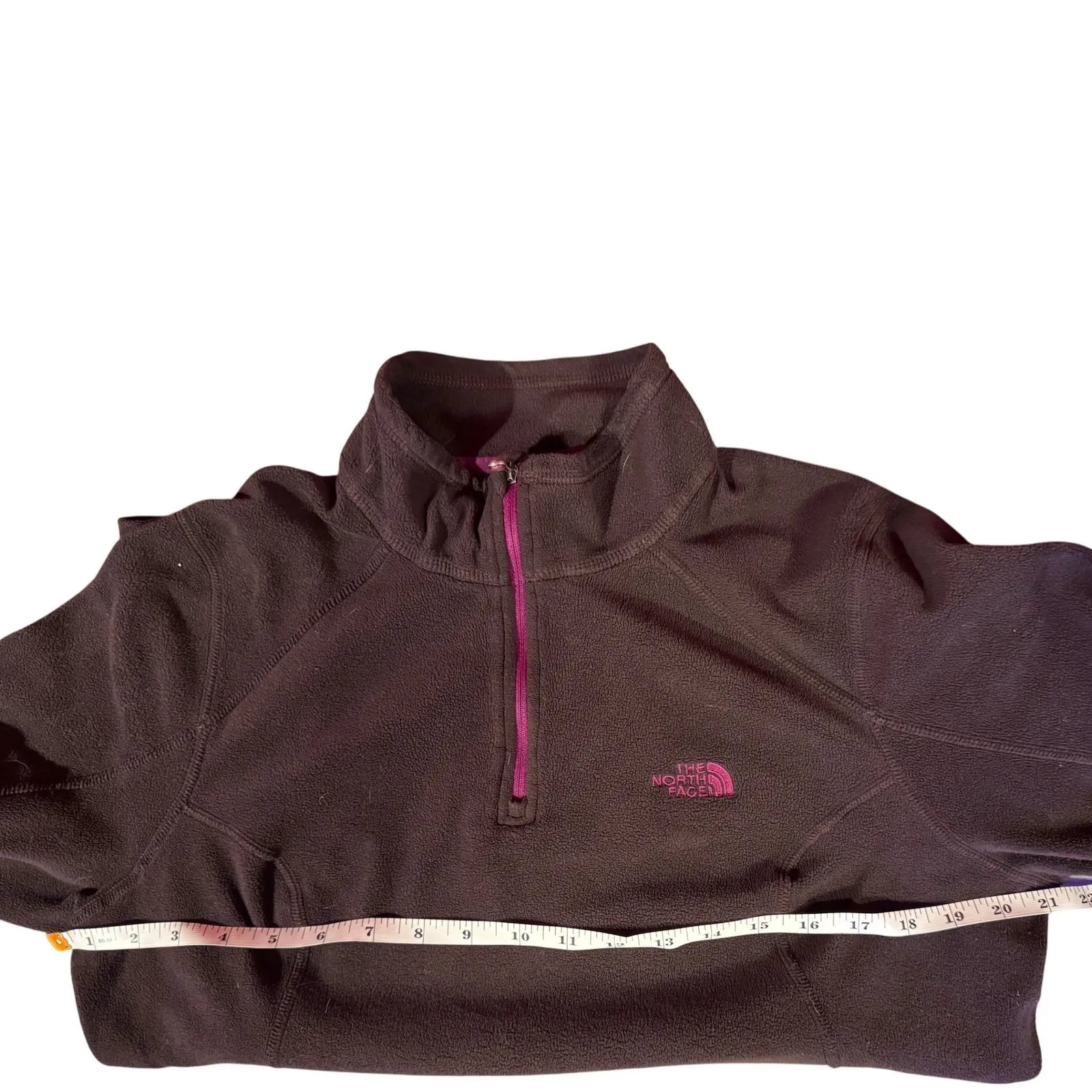 The North Face L Fitted Fleece Mid layer Long Sleeve Deep Plum Purple Top - Image 6