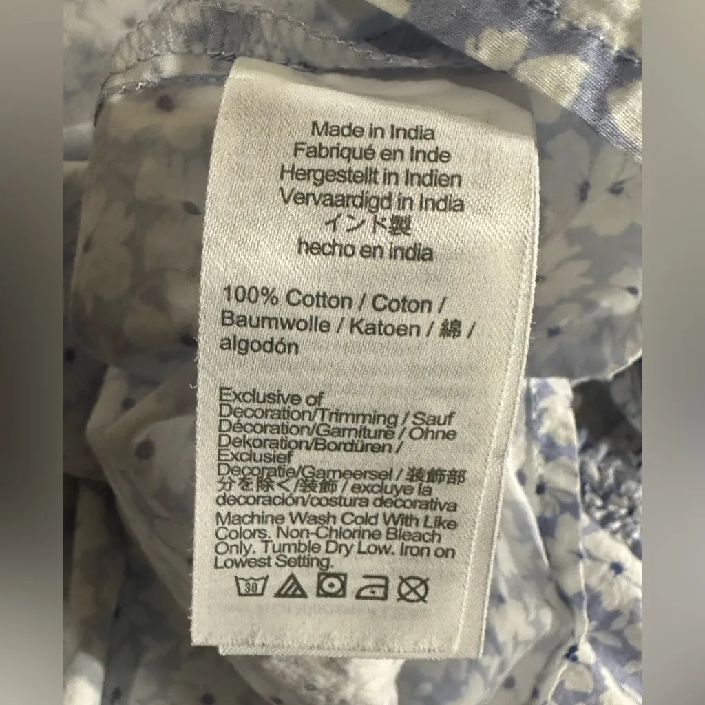 J. Crew Smocked Tank Pajama Set Soft blue White Womens 2XL Sleepwear XXL - Image 14