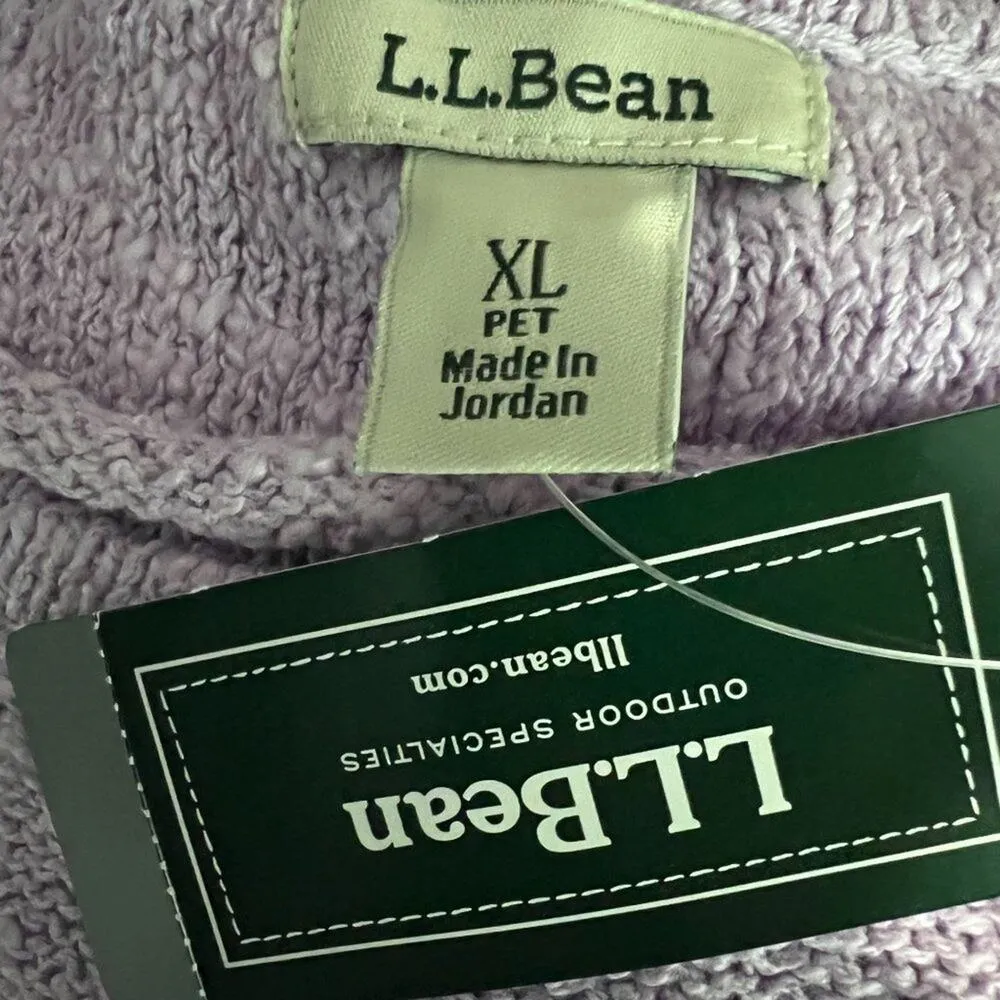 L.L.Bean Midweight Cotton Slub Rollneck Pullover Sweater Xlarge Petite - Image 2