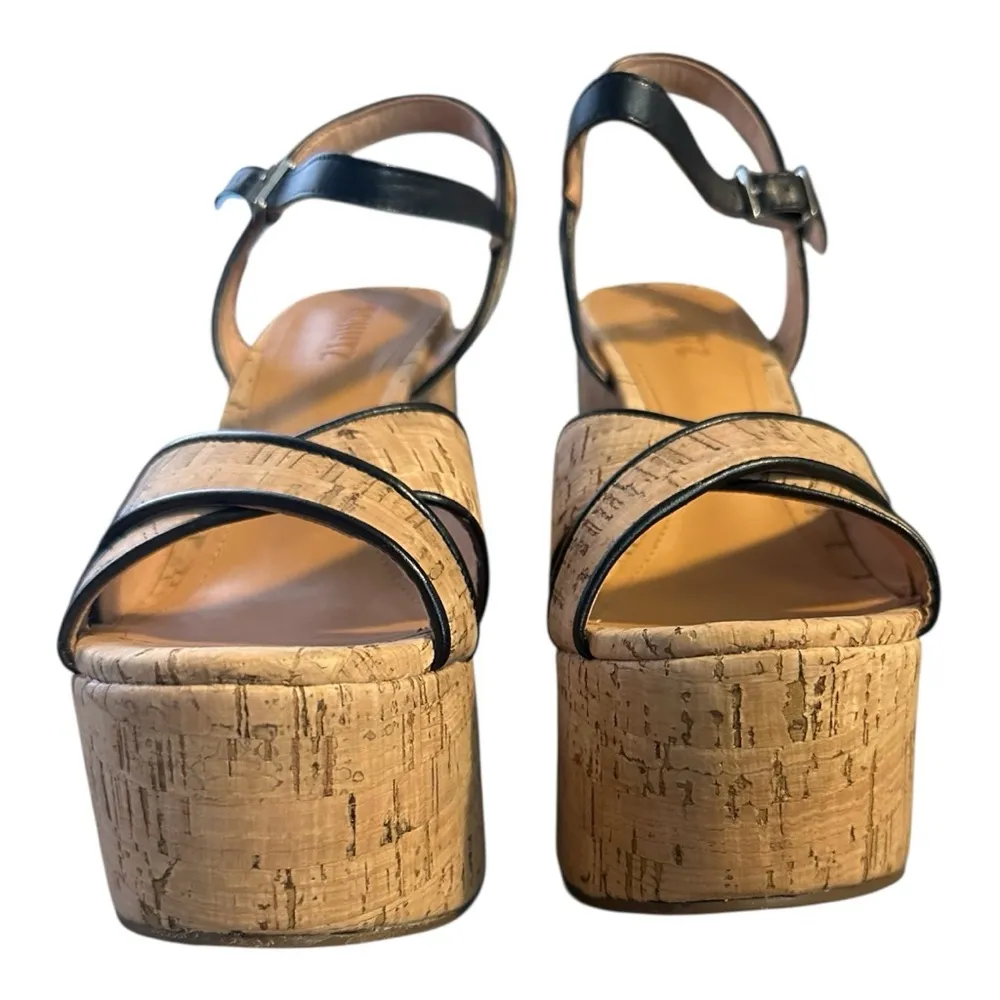 NWT / SCHUTZ Keefa Weekend Cutout Cork Block Sandals Size 8 - Image 4