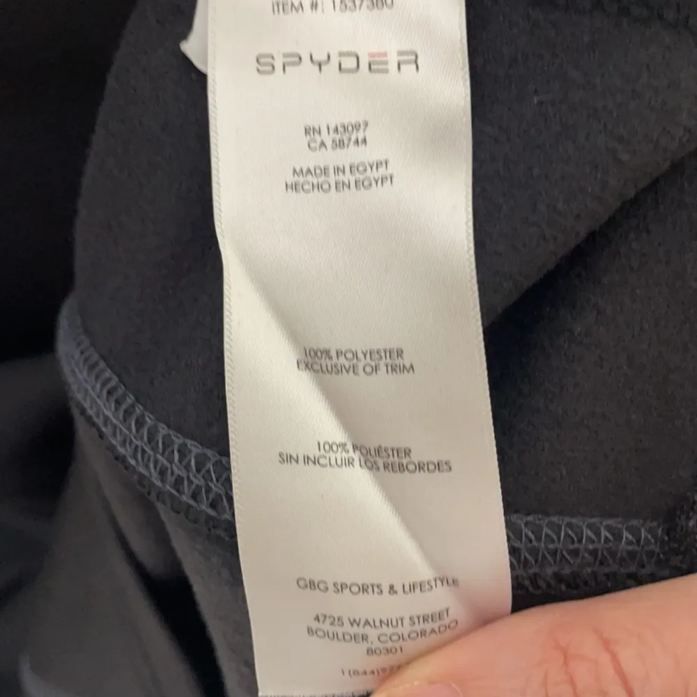 Spyder Black Quarter Zip Baselayer Pullover Small - Image 8