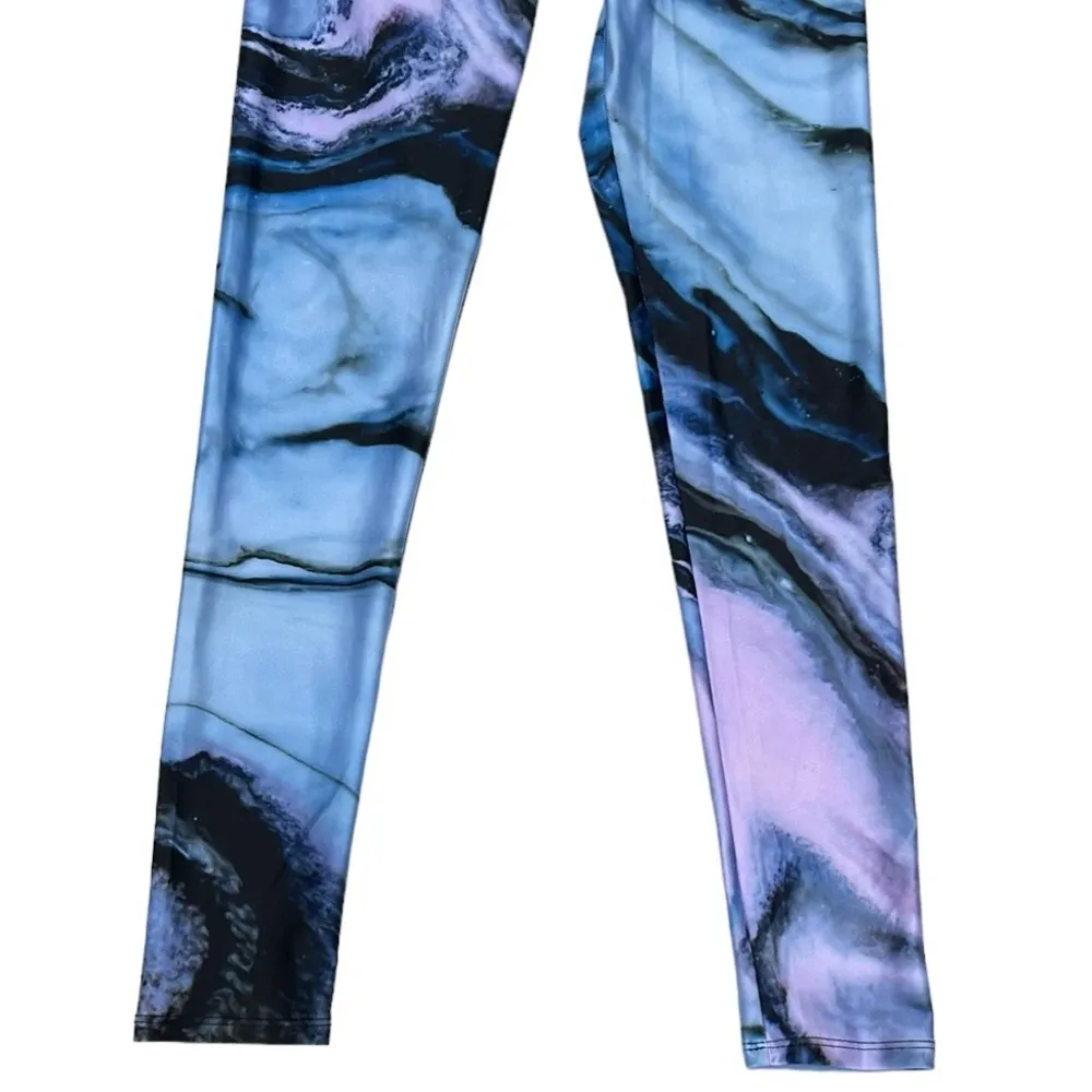 Goldsheep Blue/Purple Marbled Leggings Size Medium - Image 2