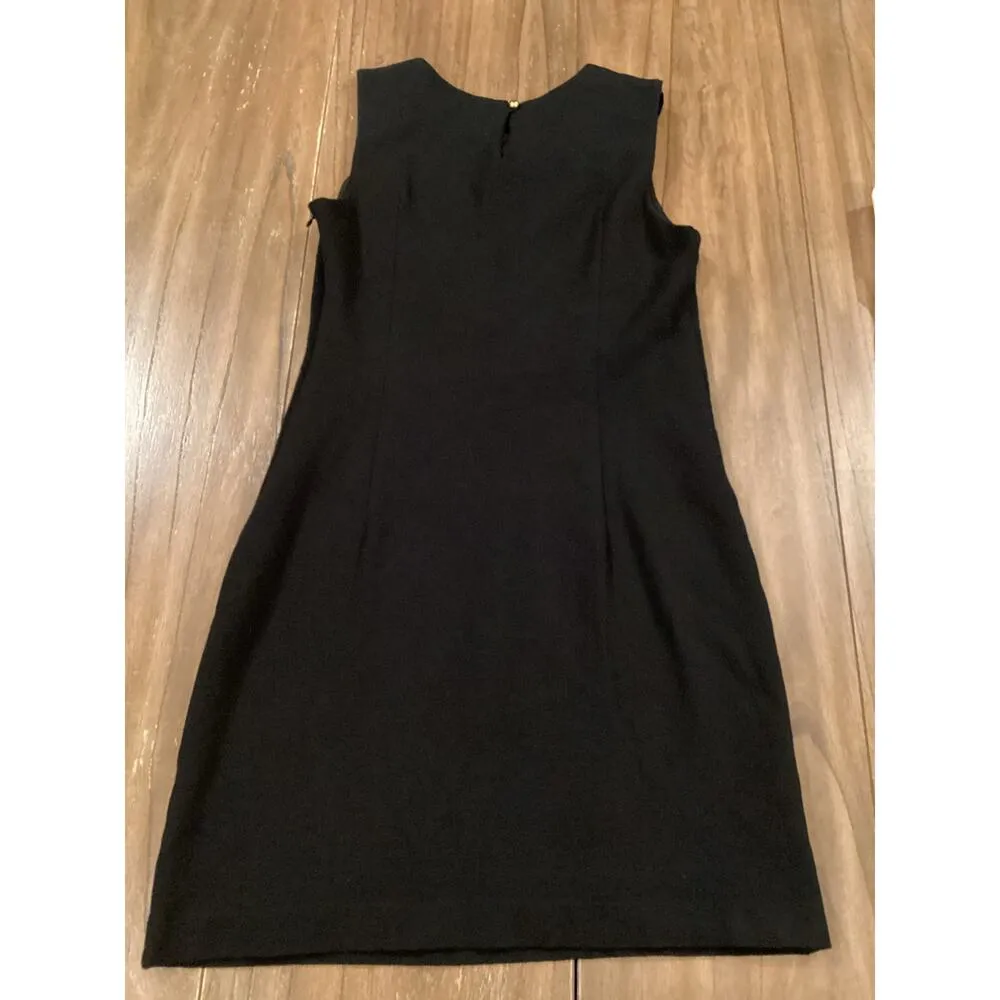 Milly of New York nicolla Bow shoulder Black Sheath Sleeveless mini Dress S - Image 7