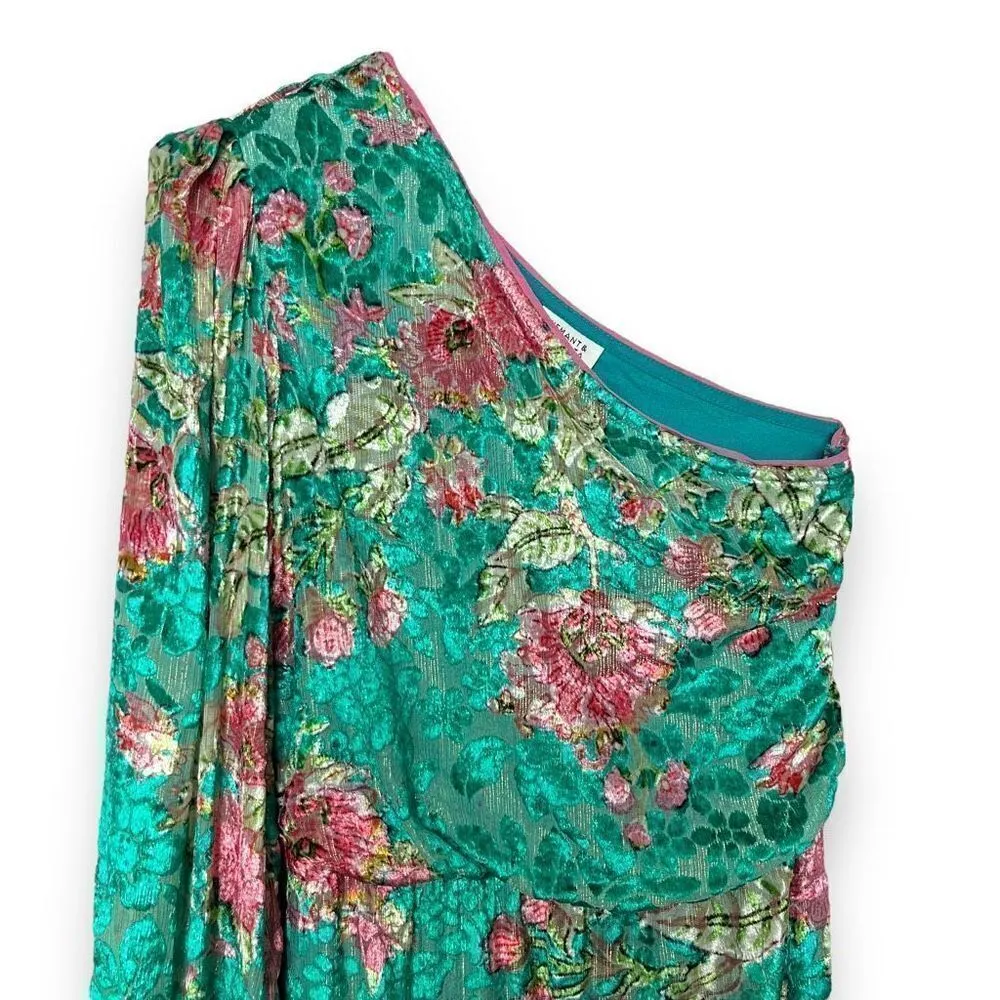 HEMANT AND NANDITA‎ Short Dress With Tie Up Belt in Teal Blue Size XXS - Image 3