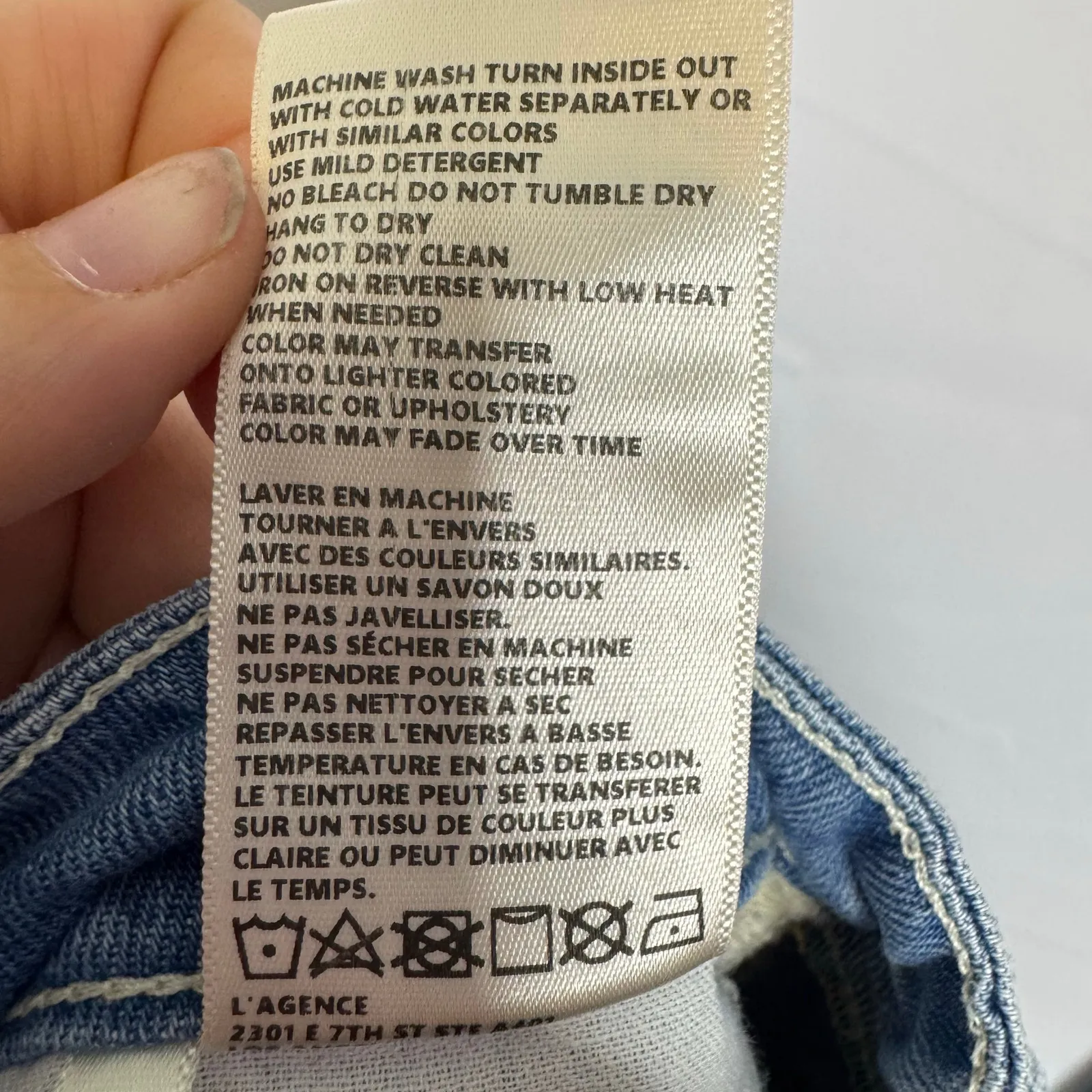 L’AGENCE June Ultra High Rise Straight Leg Jeans Size 31 Medium Wash - Image 8