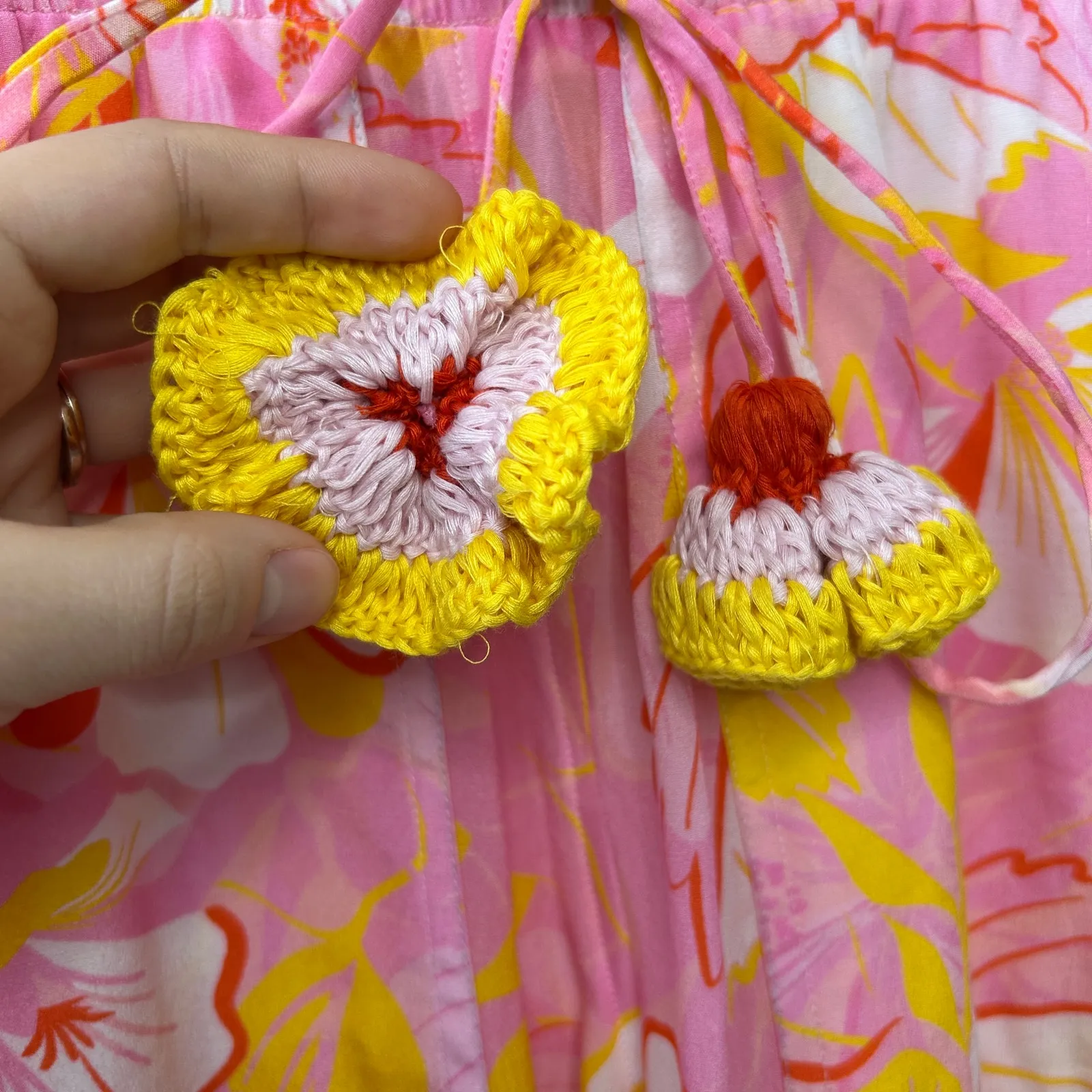 TAJ SABRINA CRIPPA Jumpsuit Womens Size XS Resortwear Luxury Vacation Beach Trip Pink - Image 8