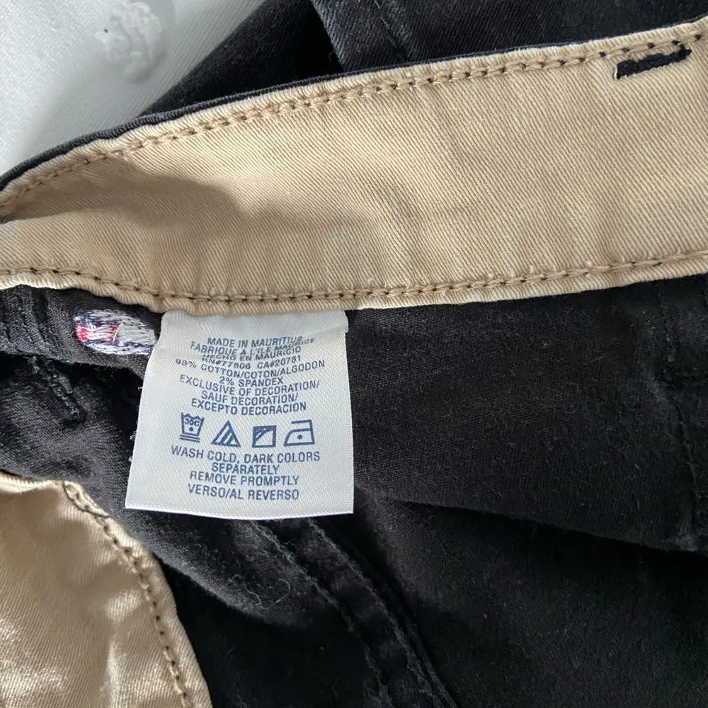 Vintage Tommy Flare Jeans Black Y2K Low Rise Denim Festival Emo Western Cargo 5 - Image 10