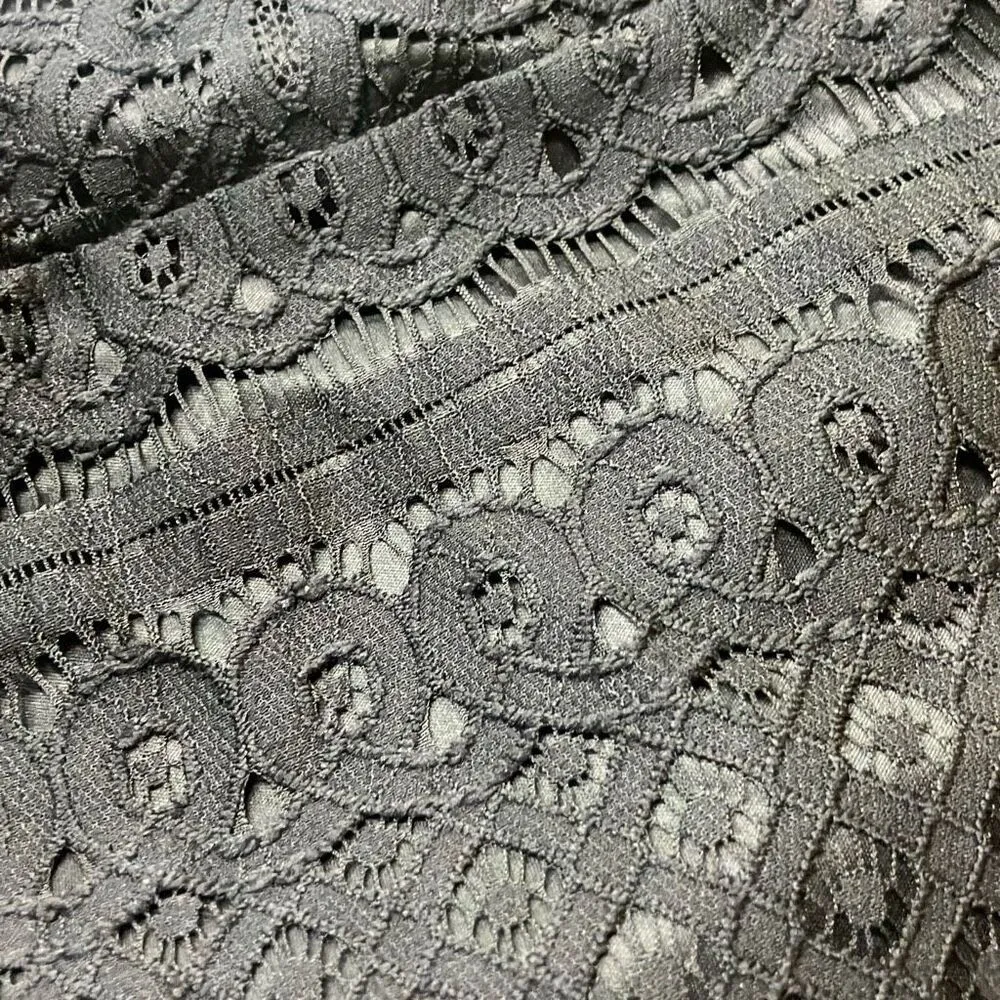 506. Express crochet black knee length high neck dress sz 4 - Image 8