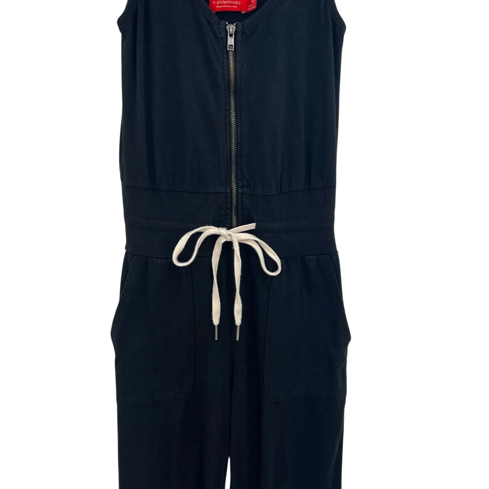 n:Philanthropy Griffith Jumpsuit Zippered Drawstring-Waist Jogger Black Size XS - Image 6