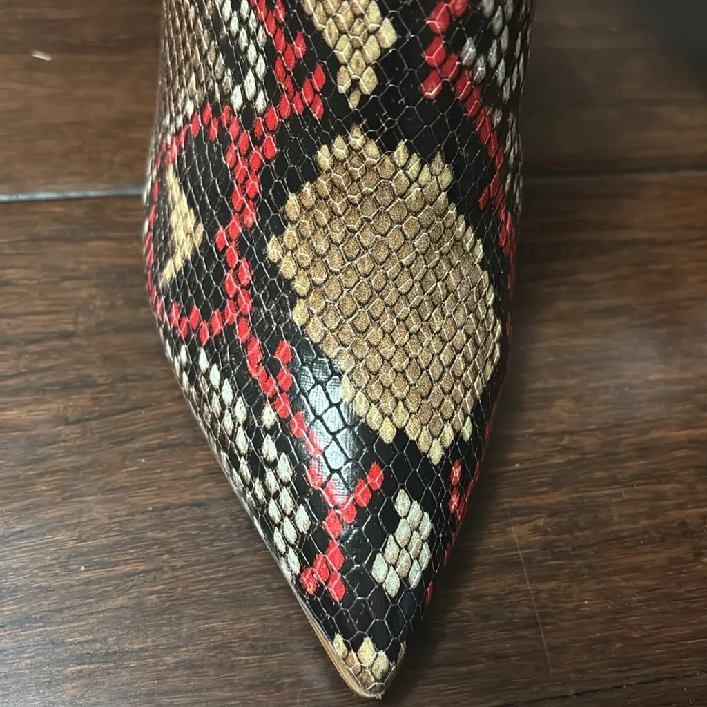 Steve Madden Daily Snake Animal Print Sling-Back Pumps Heels 8M new - Image 3