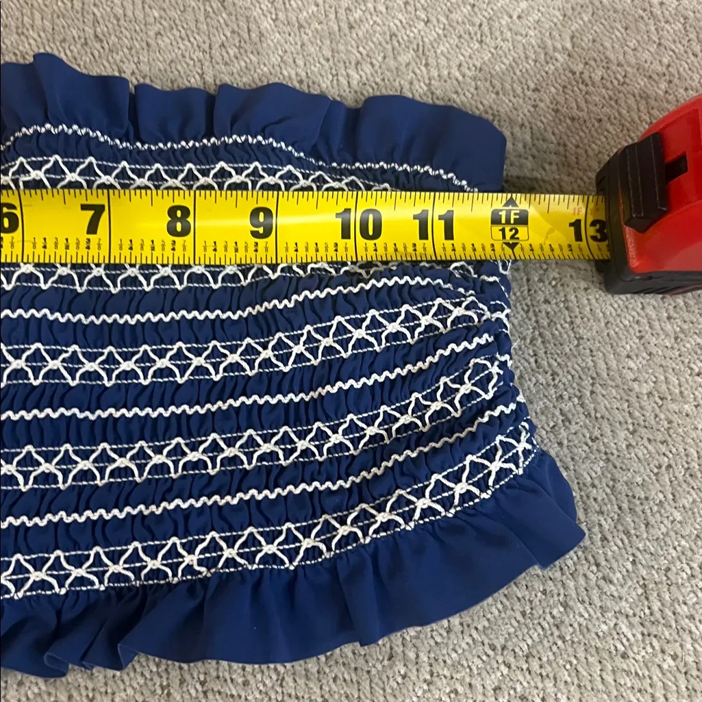 Tory Burch  smocked top blue - Image 4