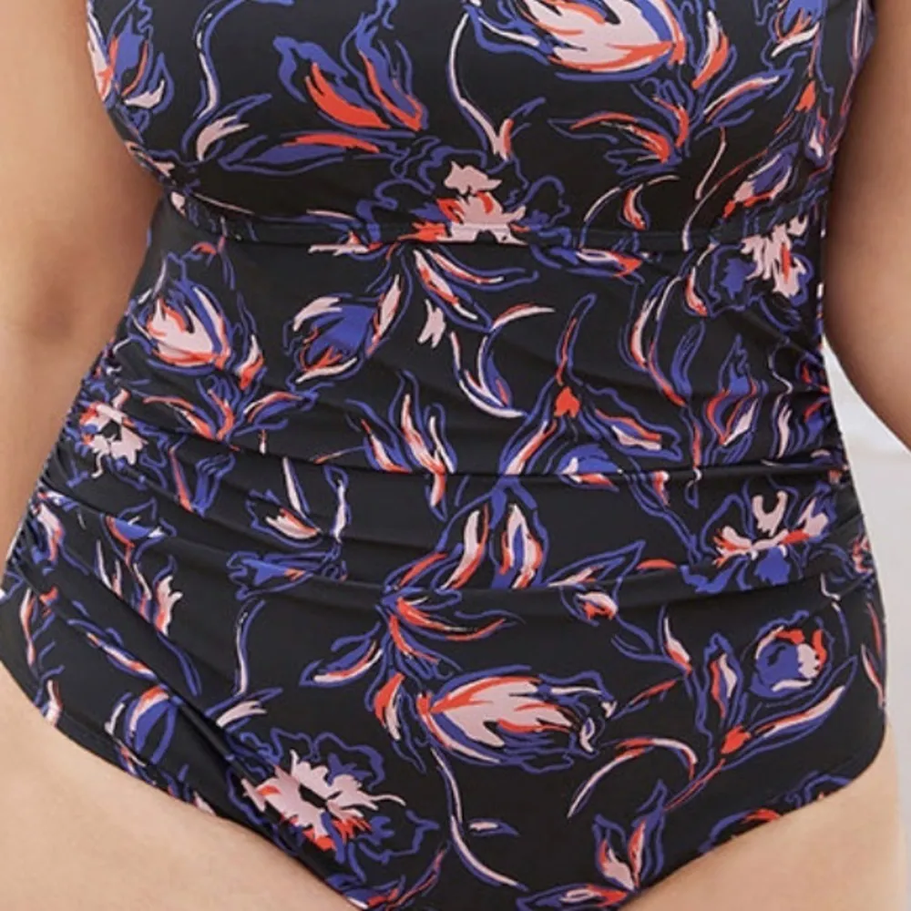 NWT!Mesh insert Floral Swimsuit Size 14 - Image 3