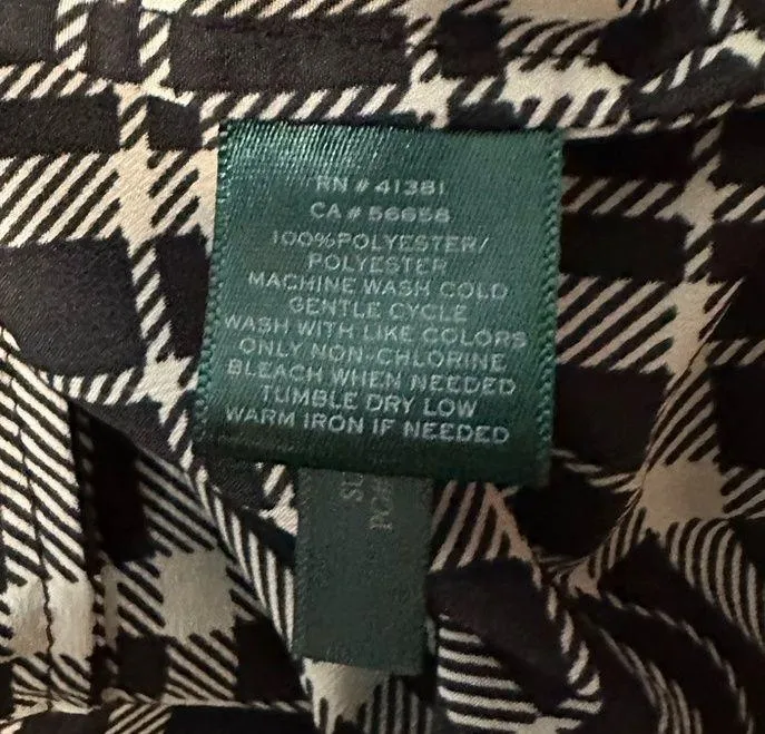 Lauren Ralph Lauren Plaid Collared Button Down Top XL - Image 5