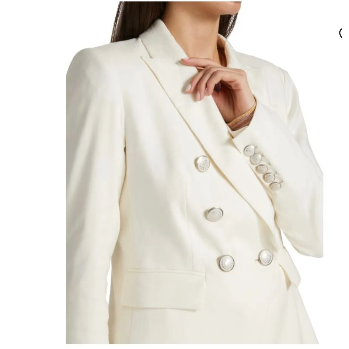 Veronica Beard White Miller Dickey Blazer - Size 10 (New) - Image 2