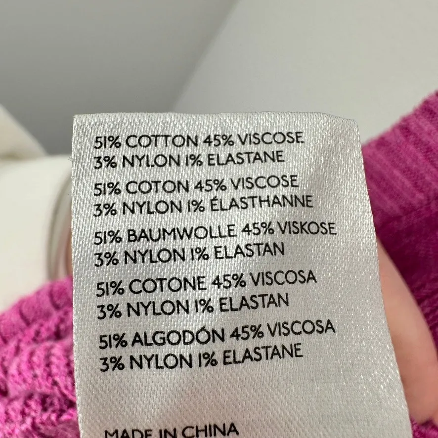 Maeve by Anthropologie Pink Ribbed Knit Cap Sleeve Sweater Top Women's XL - Image 8