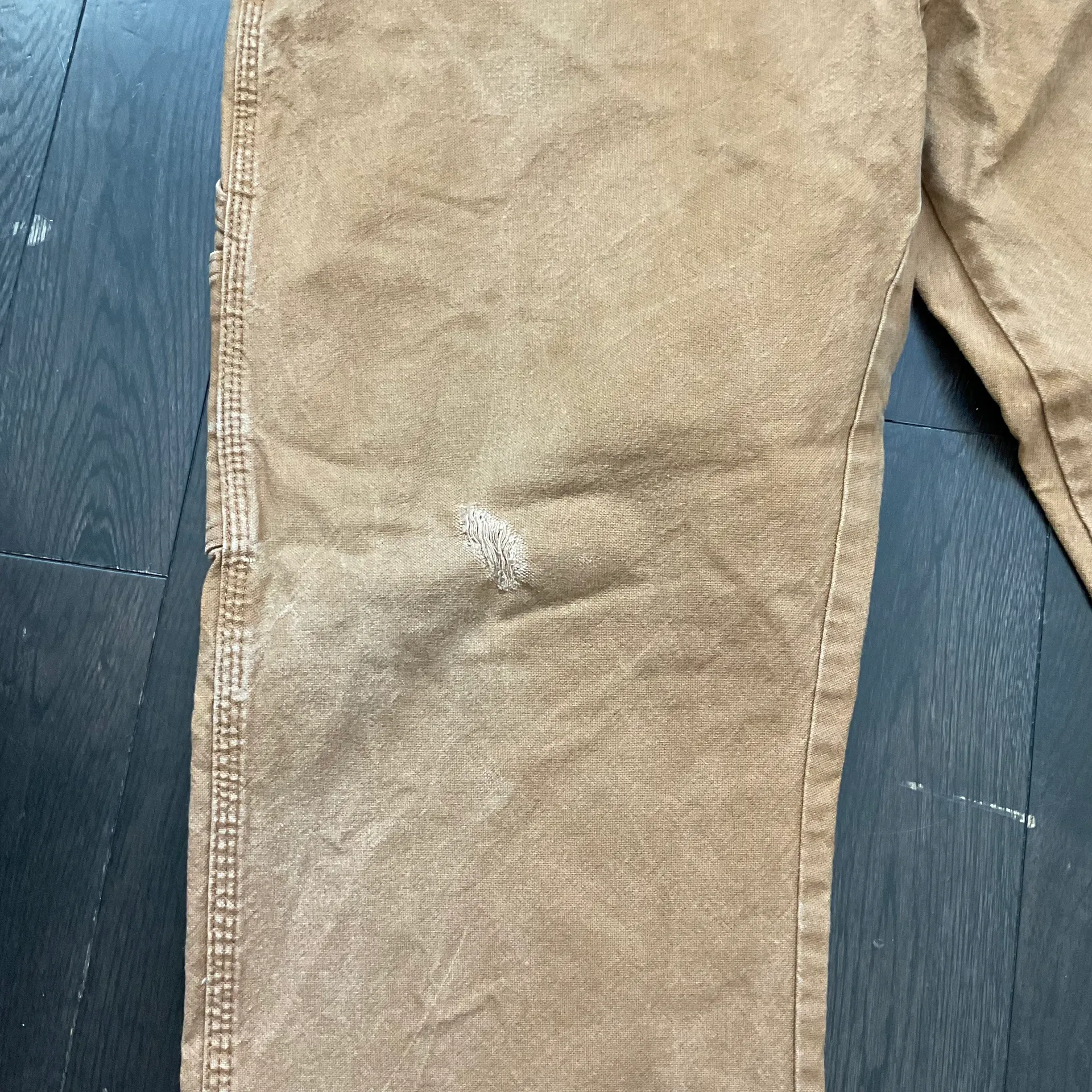 Tan Distressed Utility Workwear Painter Pants size 38x32 - Image 2