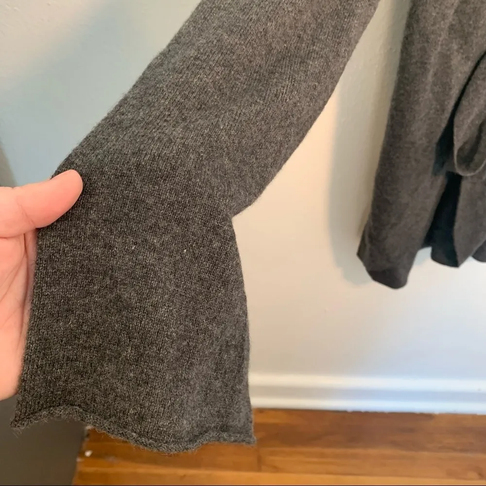 Rhys Dwfen Wrap Cardigan Sweater Gray Cashmere - Image 7