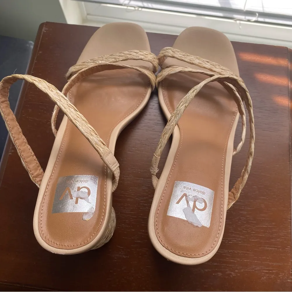 dv Dolce Vita Raffia Strappy Sandal Shoe Size 8 - Image 8