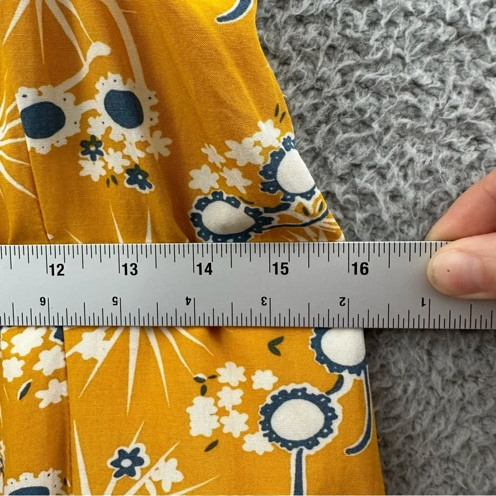 Modcloth On Cloud Nineties Shift Dress Floral Yellow Women's Small‎ - Image 8