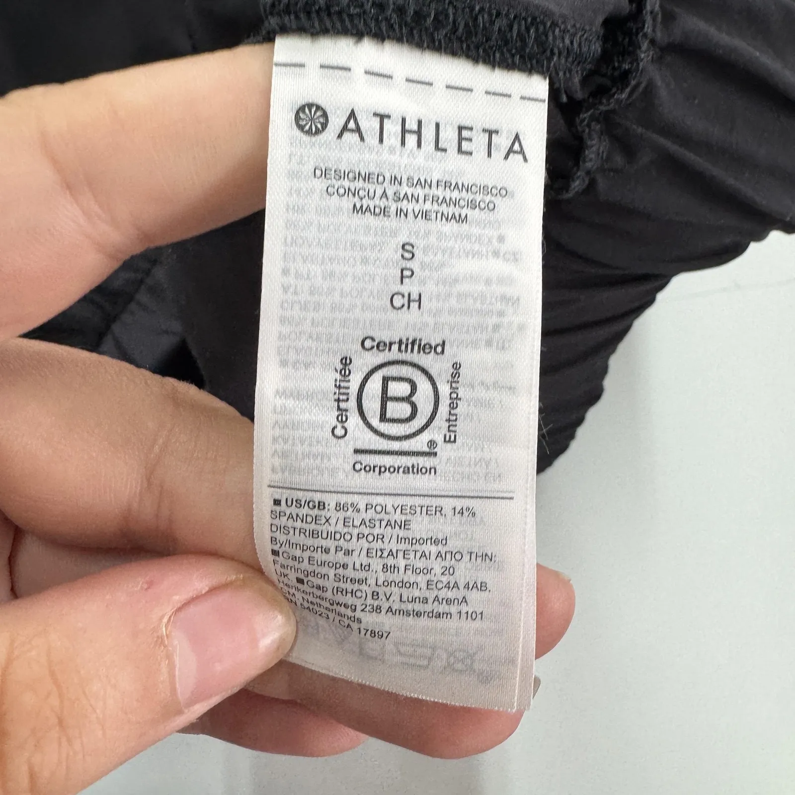 Athleta Pullover Womens Small Black Advantage Polo Zip Lightweight Athletic Top‎ - Image 7