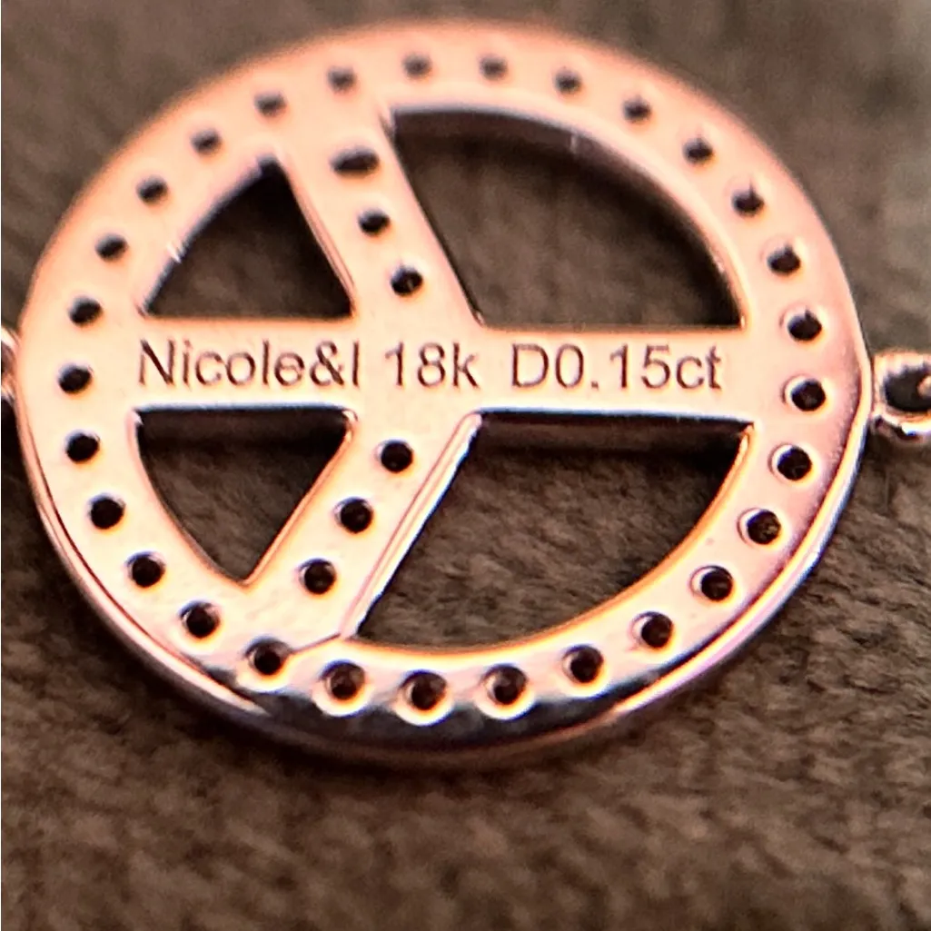 Brand New 18K Gold AntiWar Genuine Diamonds Convertible Anklet/Bracelet - Image 4