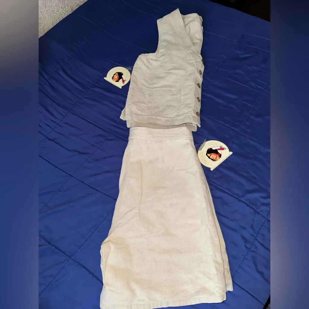 Cherokee Beige Women's Shorts and Top Set - Image 3