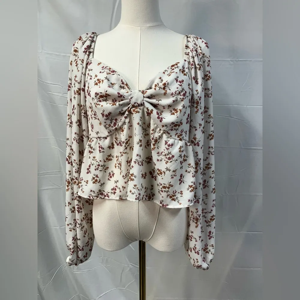 Altar’d State Winifred Long Sleeve Floral Blouse Boho Spring Girls XL Feminine - Image 2