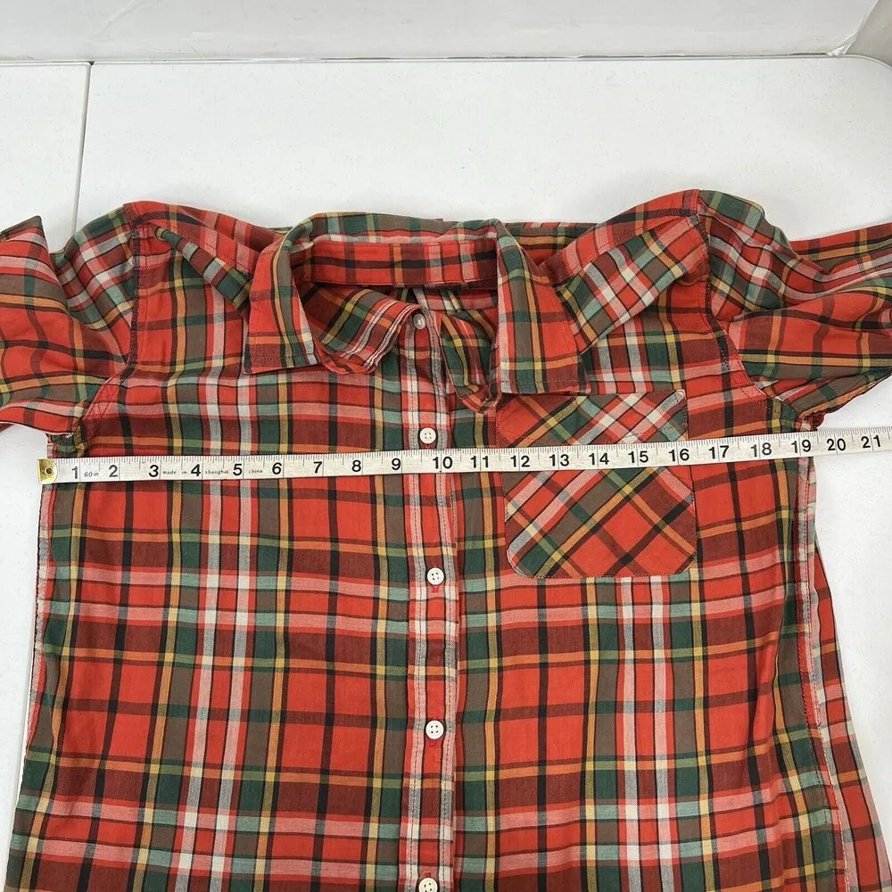Denim & Supply Size S Ralph Lauren Boyfriend Button Down Shirt Plaid Preppy Fall - Image 10