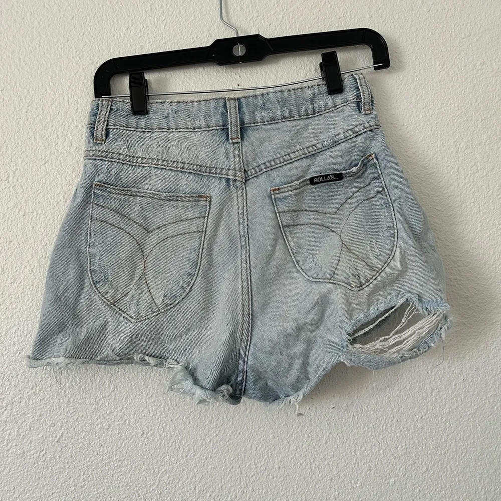 Rollas denim shorts dusters high rise short sz 26 Blue - Image 8