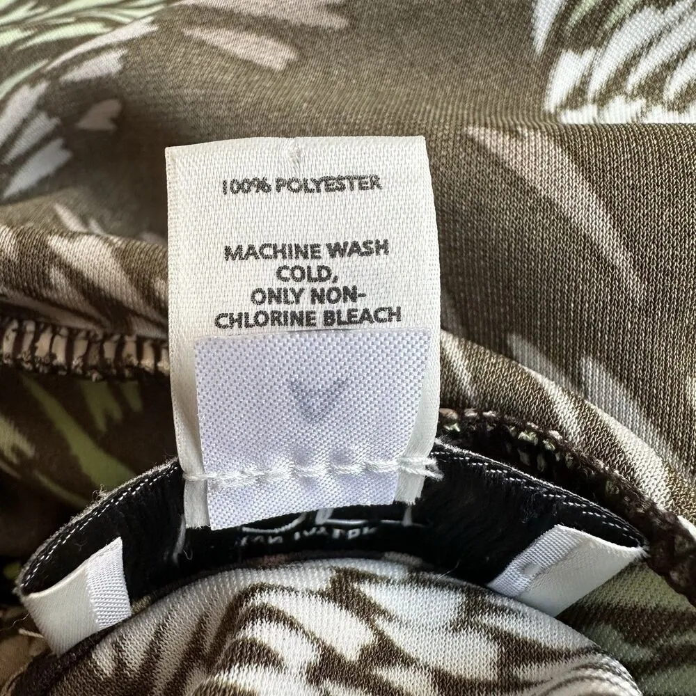 Ann Taylor Loft Faux Wrap Geometric Midi Dress Size 6 Petite Retro Y2K Office - Image 8